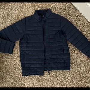 Navy Quilted Puffer Jacket